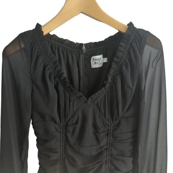 Princess Polly Ruched Chiffon Mini Dress - Picture 4 of 5